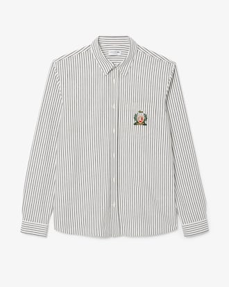 Camisa De Algod&oacute;n Rayada Fit Regular