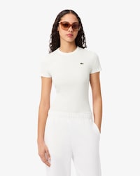 Camiseta de Algod&atilde;o Canelada com Caimento Ajustado