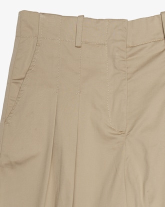 Cal&ccedil;a Feminina de Sarja com Elastano em Modelagem Oversizedd