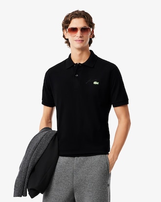 Polo de Mini-Piqué con Detalle Bordado Fit Clásico