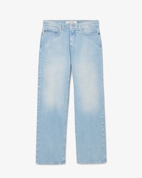 Cal&ccedil;a Jeans Indigo de Corte Reto com 5 Bolsos