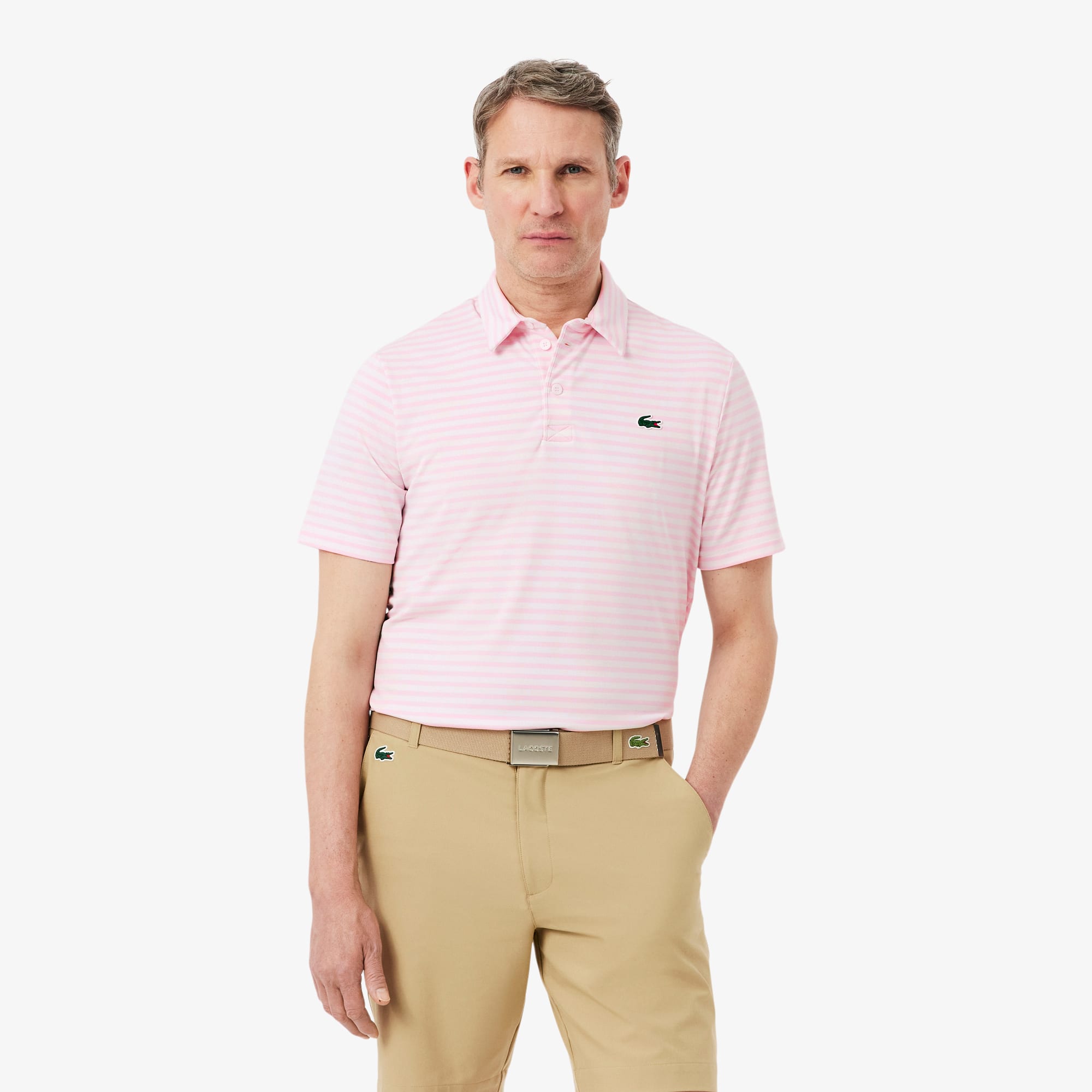 Polo Golf Modelagem reta Ultra Dry Listrada - Vestuário Masculino