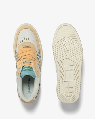 Zapatillas de mujer Lacoste L001 en cuero con dise&ntilde;o color block