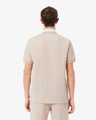 Polo Cl&aacute;ssico Fit em Jacquard Monograma