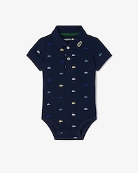 Body de beb&eacute; de piqu&eacute; con cocodrilo
