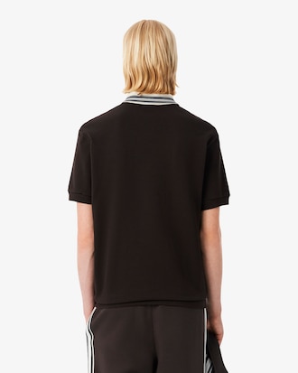 Polo con Cuello Rayado Fit Clásico Hecho en Francia