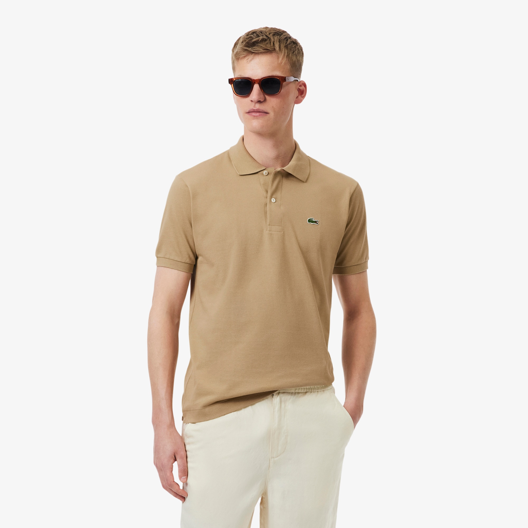 26SS Te/Ca Milled Light Polo【S】 Camisa Polo de Caimento Clássico Original L.12.12 - Lacoste