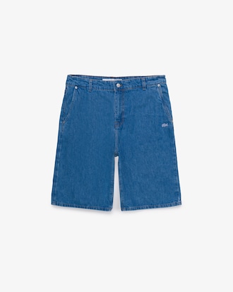 Bermuda Jeans Masculina de Corte Reto