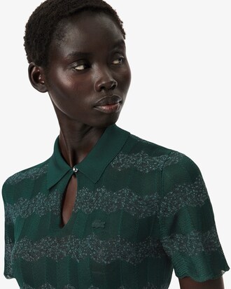 Su&eacute;ter com Gola Polo em Malha Pointelle