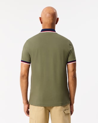 Polo Regular Fit em Mini Piqué Stretch