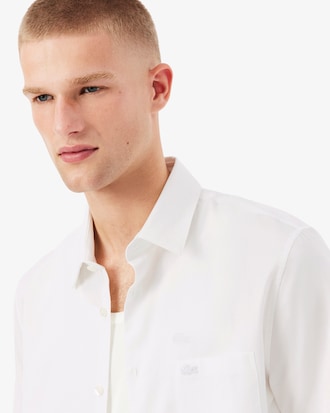 Camisa de Algod&atilde;o de Mangas Curtas de Caimento Regular