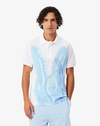Polo de piqu&eacute; estampado de corte cl&aacute;sico