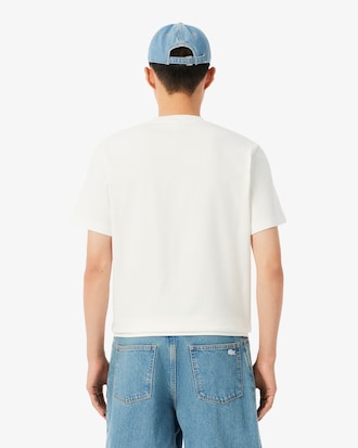 Remera de Algodón Pesado Landscape con Estampa de Cocodrilo