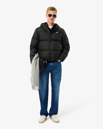 Campera Puffer Impermeable Con Capucha Corta