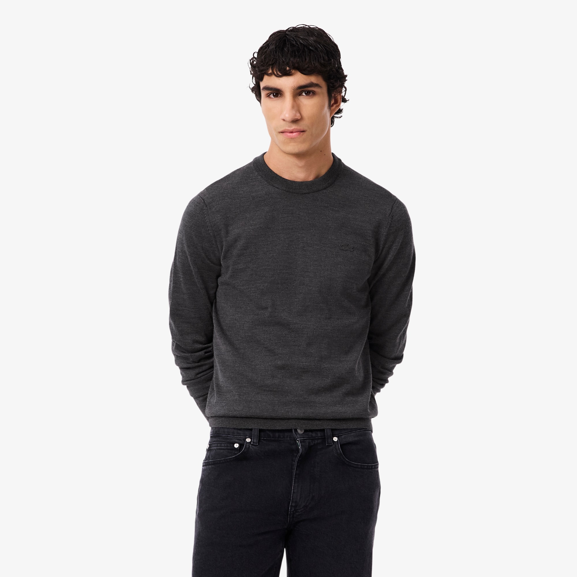 ラットマン Suéter Lacoste Masculino em Lã Merino Gola Redonda