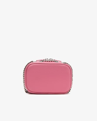 Bolsa de ombro feminina quadrada Lacoste em Couro Premium