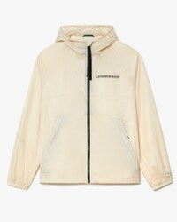 Jaqueta masculina Lacoste com modelagem curta e capuz com z&iacute;per