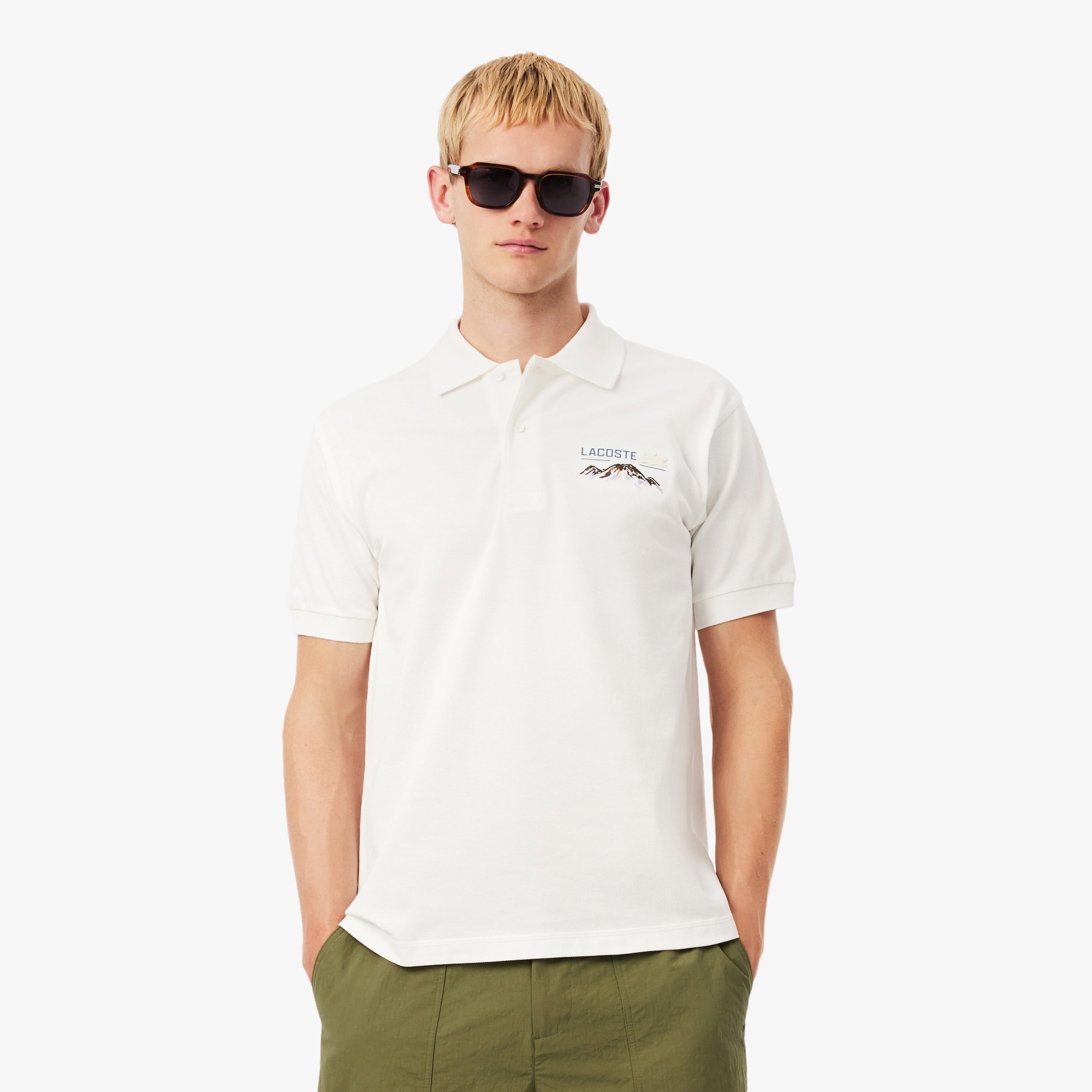Camiseta Polo Lacoste Mini-Piqué com Bordado Clássico