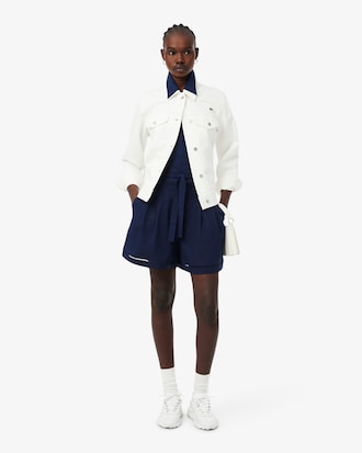 Bermuda Oversized em Mistura de Linho Fluida
