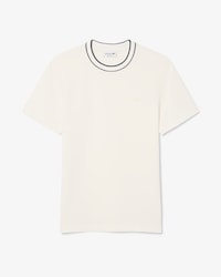 Camiseta de Piqu&eacute; com Gola Listrada em Stretch