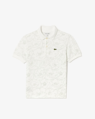 Polo em Mini Piqué com Estampa Floral