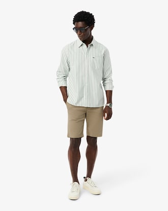 Shorts de Vestir de Algodón Elastizado Slim Fit