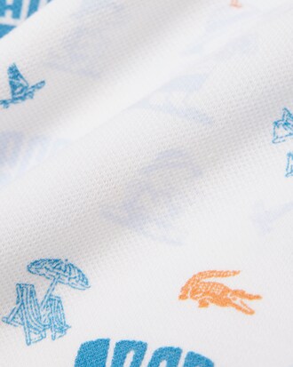 Camisa Polo Estampada em Mini Piqu&eacute;