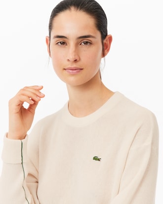 Sweater De Lana Punto Musgo Fit Relajado