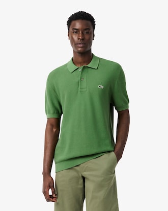 Polo em malha de caimento cl&aacute;ssico