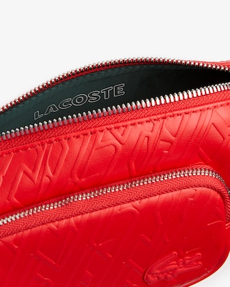 Bolsa tiracolo unissex pequena Lacoste com estampa de logo