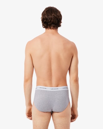 Pacote com 3 Cuecas Briefs de Algod&atilde;o Stretch