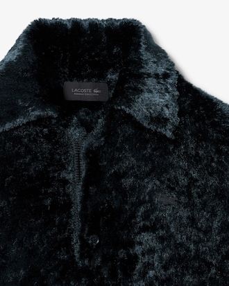 Suéter de Veludo com Gola Polo Runway