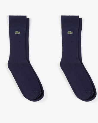 Medias De Algod&oacute;n Acanalado X2