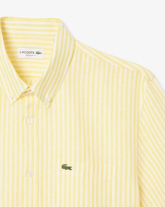 Camisa de Lino Manga Corta Fit Regular