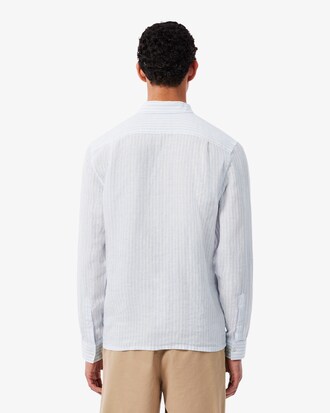 Camisa Regular Fit Listrada em Linho