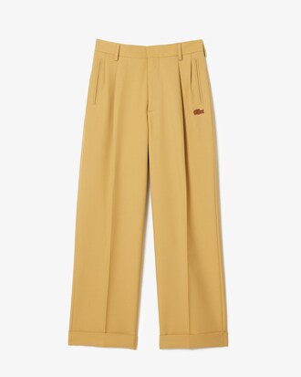 Calça Reta Lacoste x le FLEUR com Pregas