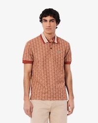 Polo Con Monograma En Jacquard Fit Cl&aacute;sico