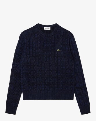 Sweater De Algod&oacute;n Y Lana Con Punto Trenzado