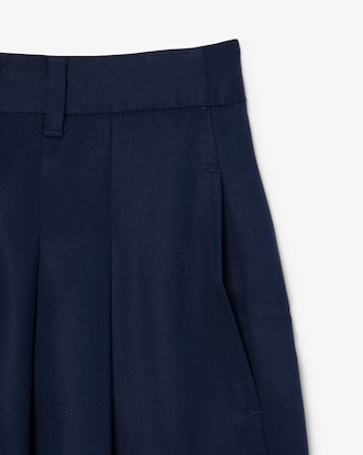 Bermuda Oversized em Mistura de Linho Fluida