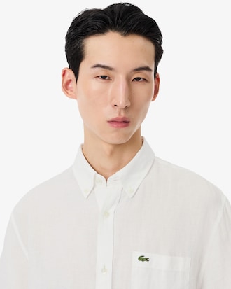 Camisa de Lino Manga Corta