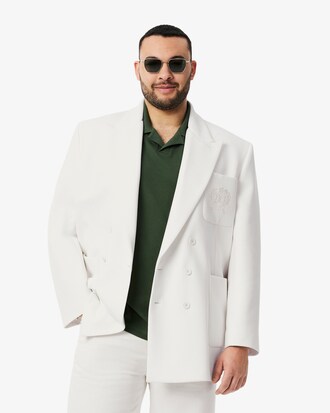 Blazer Con Solapa Doble Y Emblema Heritage Bordado