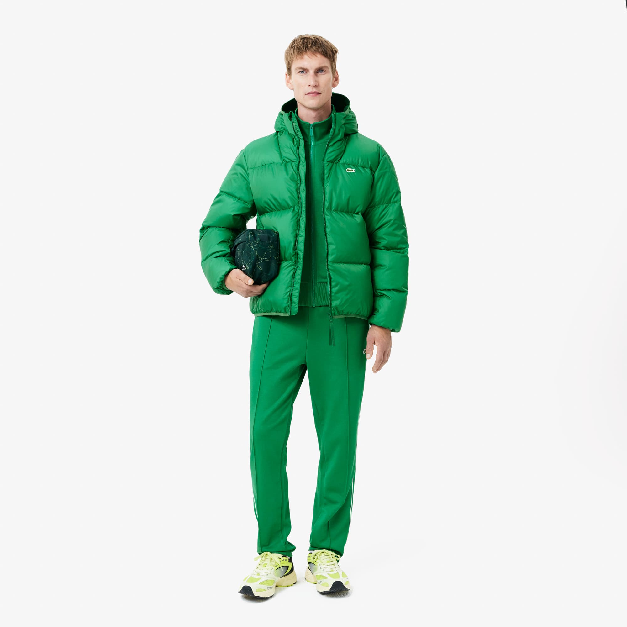 Jaqueta Puffer Masculina Acolchoada Impermeável com Capuz