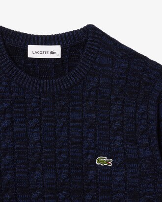 Sweater De Algod&oacute;n Y Lana Con Punto Trenzado