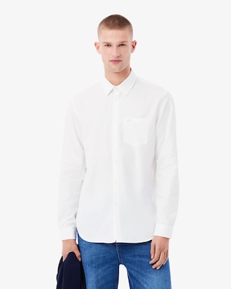 Camisa em Popeline de Algod&atilde;o de Caimento Regular