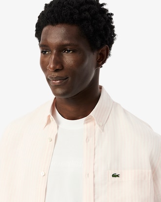 Camisa Regular Fit Listrada em Linho