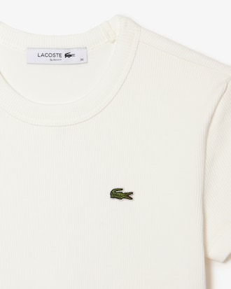 Remera De Algodón Acanalada Al Cuerpo