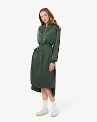Vestido Fluid Con Cintur&oacute;n Y Manga Larga