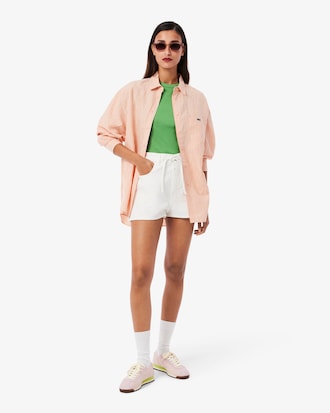 Camiseta de Algod&atilde;o Canelada com Caimento Ajustado