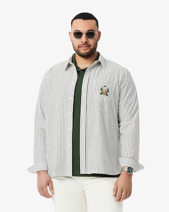 Camisa De Algod&oacute;n Rayada Fit Regular