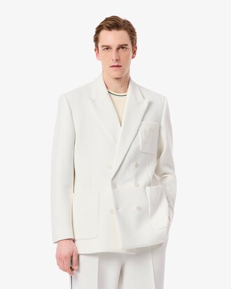 Blazer Con Solapa Doble Y Emblema Heritage Bordado